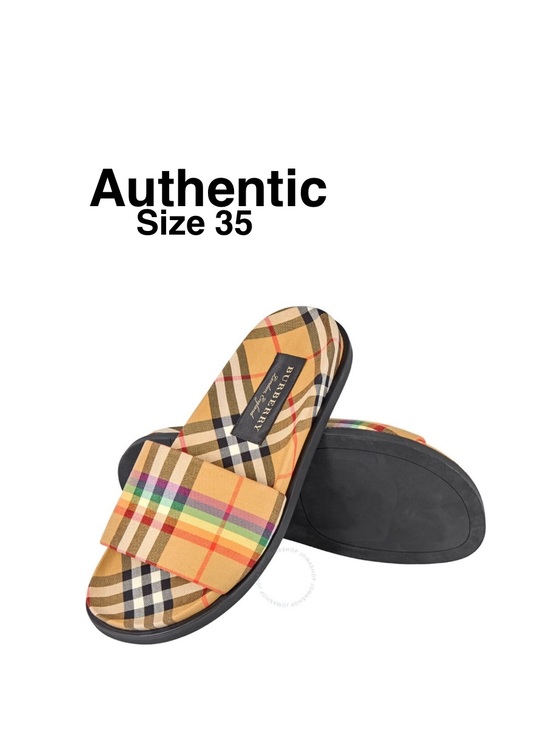 Burberry Shoes - Burberry Women's Rainbow Vintage Check Slide Woman Size 35 /23.5 cm⭐️⭐️⭐️⭐️